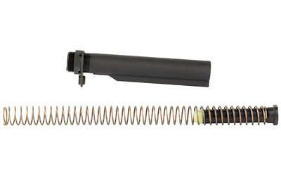 Bravo Company MK2 Recoil Mitigation System |  Mod 1 |  8 Position Buffer Tube Complete Assembly |  Matte Finish |  Black |  Includes T0 Buffer |  M16A4 Rifle Action Spring |  MK2 Receiver Extension |  QD End Plate |  Castle nut |  Fits AR Rifles