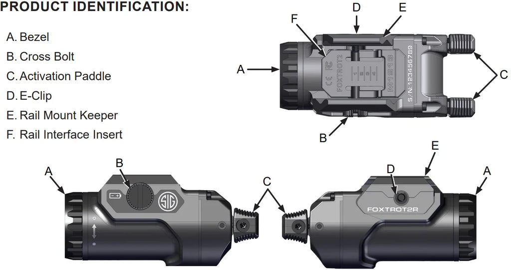 FOXTROT2R - 20,000 Candela WeaponLight w/ Dual-Fuel Power (Rechargeable or CR123A)