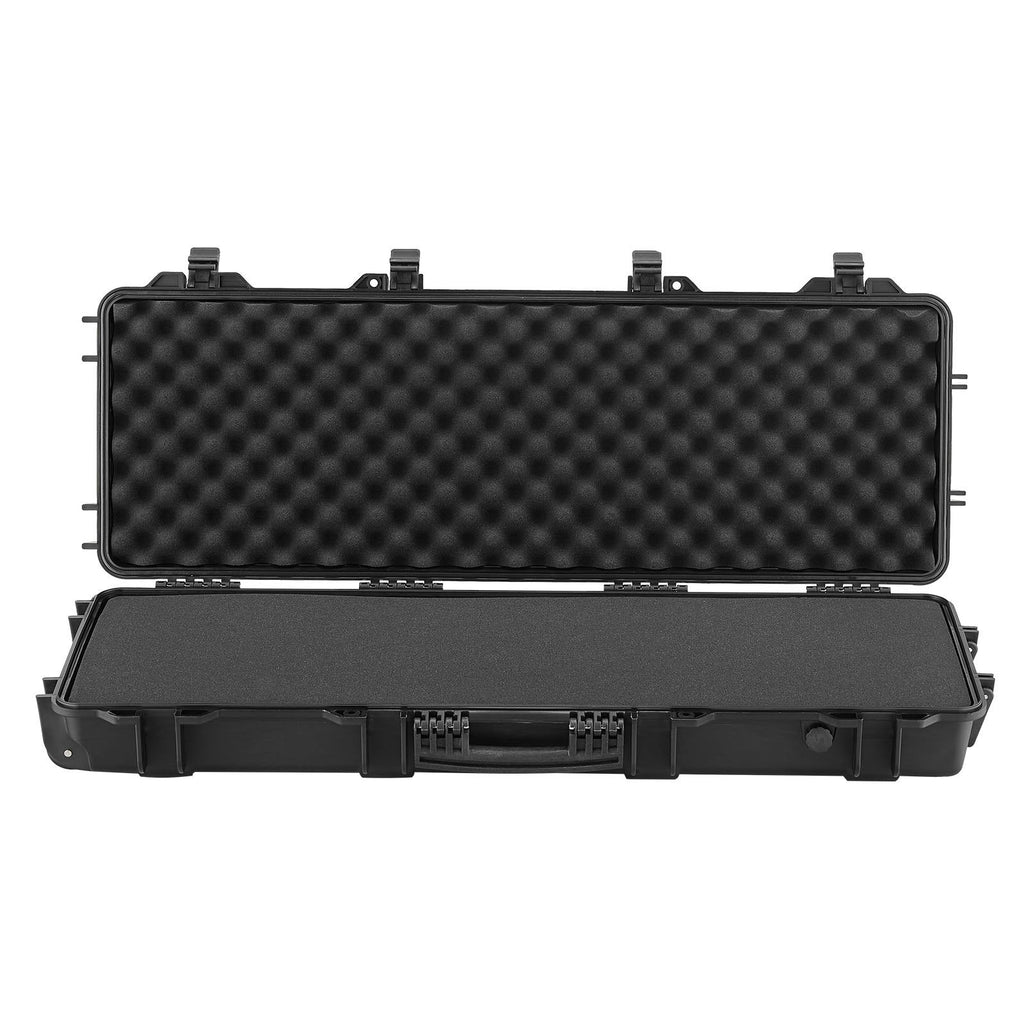 40" Hard Rifle Case, Lockable Rifle Case with Pre-cut Foams, Gun Storage with Wheels, IP67 Waterproof & Dustproof Movable Large Pistol Storage for Rifles, Shotguns, Airsoft Guns
