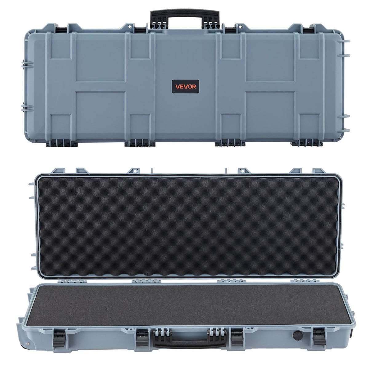42" Hard Rifle Case, Lockable Rifle Case with Pre-cut Foams, Movable Gun Storage with Wheels, IP67 Waterproof & Dustproof Pistol Storage for Rifle, Shotgun, Airsoft Gun
